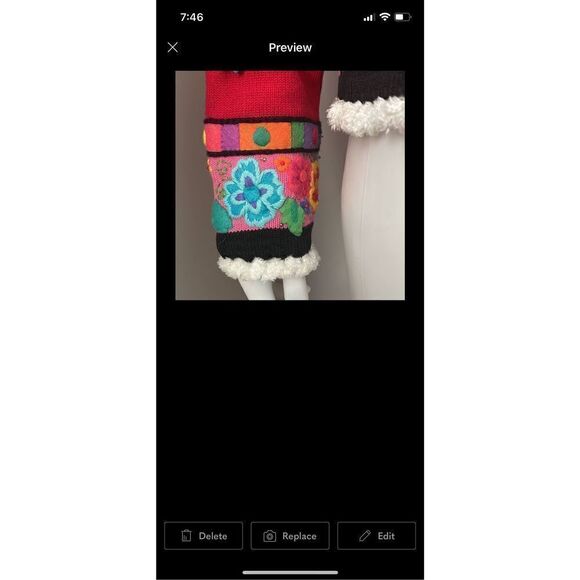 Michael Simon Christmas Cardigan Medium Winter Ski - Picture 8 of 10